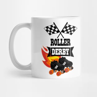 Roller Derby Flaming Hot and Built for Speed Mug